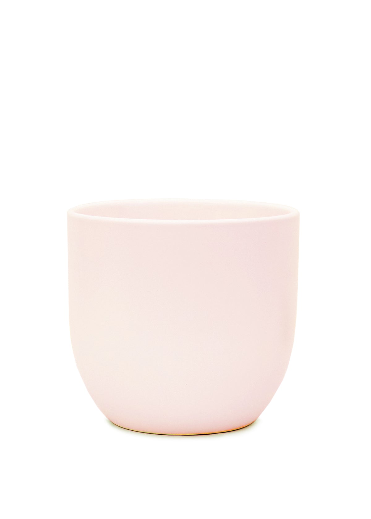 Rounded Ceramic Planter, Pink 7" Wide